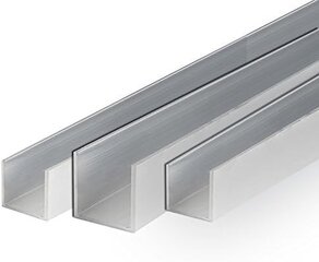 Alumiinium U-Profile Rail veereb tühi alumiiniumist profiil 30x30x3 mm 1500mm hind ja info | Ühendusprofiilid | kaup24.ee