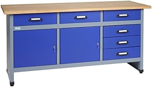 Küpper 12177 - Workbench, toodetud Saksamaal, 170 x 60 x 84 cm hind ja info | Kummutid | kaup24.ee