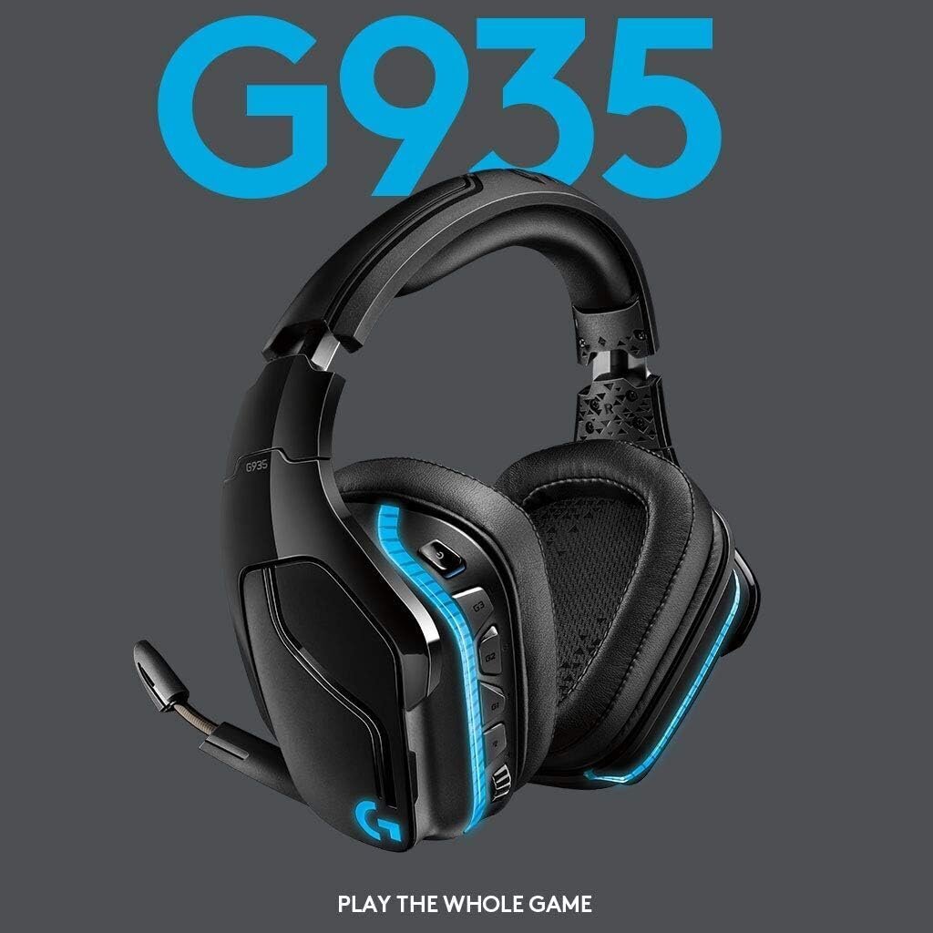 Logitech G935 Traadita mängude kõrvaklapid (7,1 ruumilise heliga, 50 mm Pro-G helijuht, Lyghttsync RGB) (üldine kapitaalremont) hind ja info | Kõrvaklapid | kaup24.ee