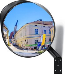 Novaato kumera taseme panoraamtaseme liikluspeegli ohutuspeegel, Ø 30 cm, 130 ° kumerus, ilmastikukindel, akrüülklaas, polükarbonaat, must цена и информация | Дополнительные принадлежности | kaup24.ee