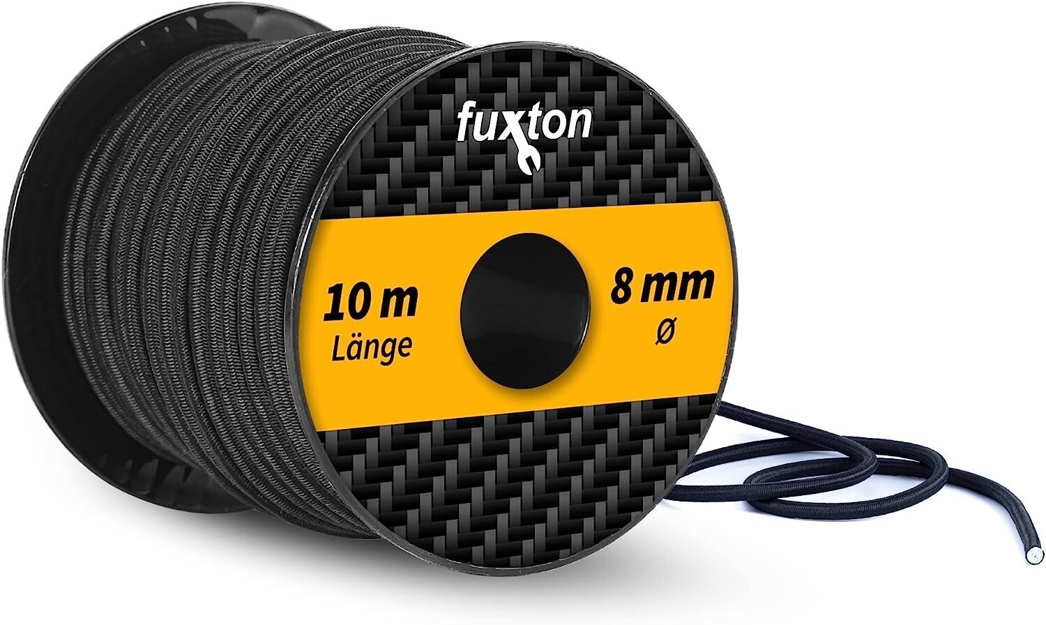 Fuxtoni kummist köis 8 mm 10 m must, elastne (laiendaja köis, kummiriba, kummist rihm, kummist jooned, kummist nööri, kavandatud köis, pingutusross, köis tarpaulin) цена и информация | Aiatööriistad | kaup24.ee