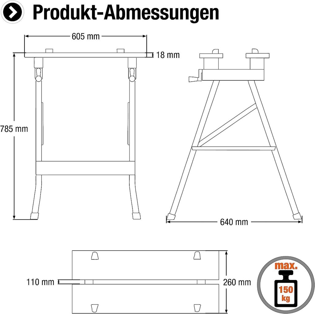 Peamine töö ja pingutuslaud-15 kg koormuse kandmise suurusega tööpinnaga trükitud skaala ja nurgaga teave, mis on ülevääristav/tööpink klambritega põskede/töölaud/9079100 hind ja info | Käsitööriistad | kaup24.ee