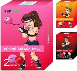 Боксерский комплект Tekxyz Boxing Reflex Ball PR, черный цена и информация | Боевые искусства | kaup24.ee