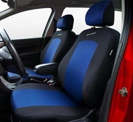 Carpendo Seat Covers Auto Set Autositz ссылки на черные и синие передние сиденья и задние сиденья с боковыми подушками безопасности - спортивная линия цена и информация | Sėdynių uždangalai | kaup24.ee