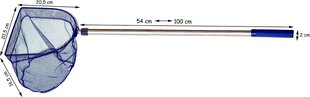 Bigdean Kescher 75-121 cm pikk - tiigi Kescher teleskoopilise vardaga - peen võrgusilm (2 mm) - tiigi, vetikate ja basseini jaoks - vetikate nailonvõrk hind ja info | Basseinitehnika | kaup24.ee
