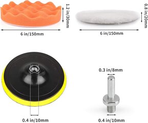 Poleerimiskäsnad Kshineni 150 mm, 11 tk hind ja info | Autokeemia | kaup24.ee