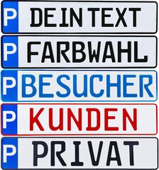 Лицензии на парковку 1 пьеса P-Kennichen Parkplatz Знак индивидуальный текст пожелания / цвет / отверстие / маркировка от парковки Стенд Посетителей клиентов частные пожелания (1-е желаемое тиснение) цена и информация | Lisaseadmed | kaup24.ee