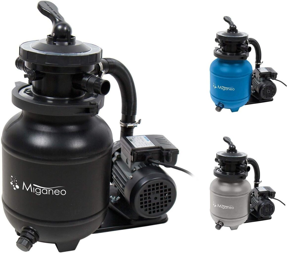 Miganeo 40385 Liivafilter System Dynamic 6500 pumpamisvõime 4,5m³ sinine, hall, must, basseini bassein (must) цена и информация | Basseini filtrid | kaup24.ee