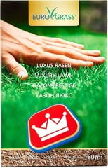 Eurograss luksusmuru (80 ruutmeetrit), 2 kg, uus rajatis ja järelseemned, dekoratiivne ja golf Racen, peen ja tihedalt kasvav цена и информация | Газонные смеси | kaup24.ee