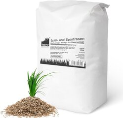 20 кг газоно -семена спорт и игра быстро прорастает 400 м², устойчивая к засухе, крепкая, глубокая зеленая, идеально подходит для нового посева и посева, семена газона травы цена и информация | Газонные смеси | kaup24.ee