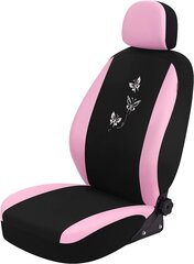 Esituro Universal Auto Schonbelzge Complete Set Set Cover для автомобиля с Butterfly Black/Pink SCSC0055 цена и информация | Автомобильные чехлы, аксессуары | kaup24.ee