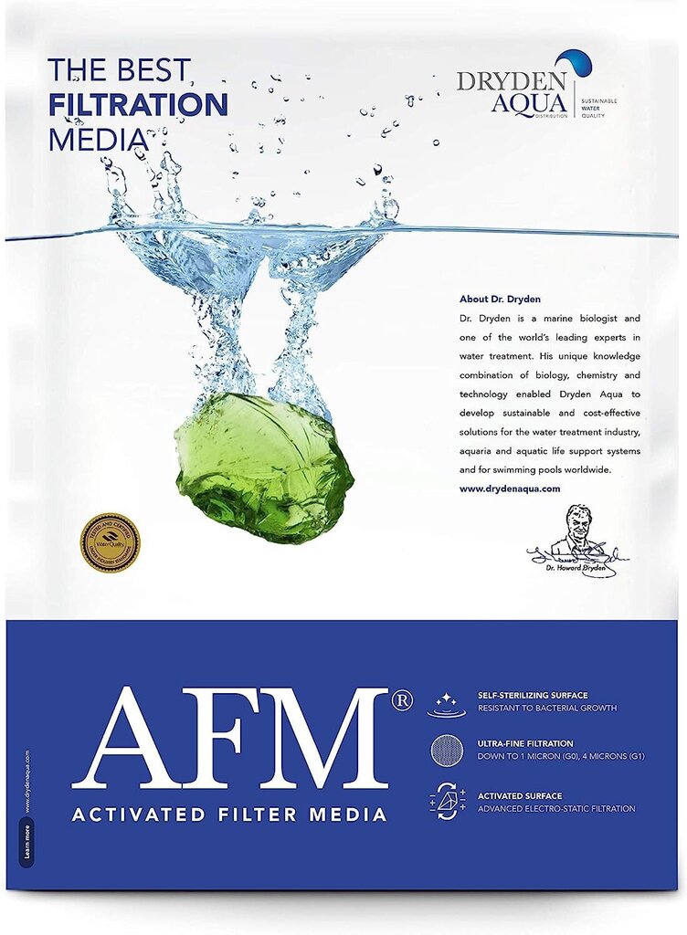 Dryden Aqua AFM -i aktiveeritud filtermaterjal, filteriklaasi söe 1 цена и информация | Basseini filtrid | kaup24.ee