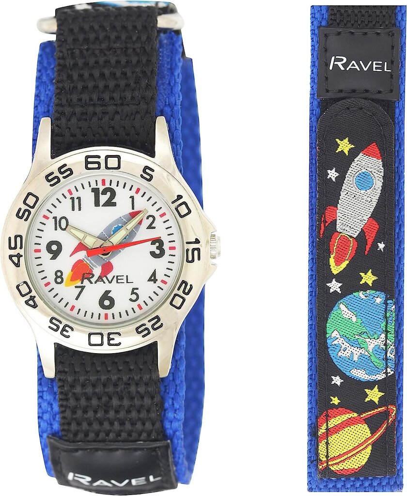 Ravel - Space Rocket'i lastekell koos lihtsa -TaTatchi actionbändiga - analoogkvartsitaime - R1507.88 B09R4X3RYR цена и информация | Laste aksessuaarid | kaup24.ee