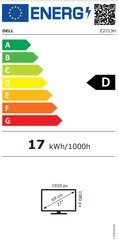 LCD Monitor|DELL|E2723H|27"|Panel VA|1920x1080|16:9|60Hz|5 ms|Tilt|210-BEJQ цена и информация | Dell Мониторы, стойки для мониторов | kaup24.ee