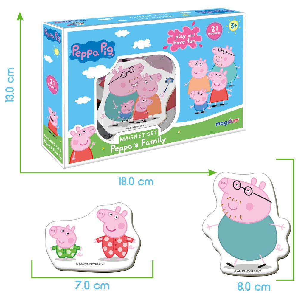 Magnetite komplekt Peppa Pig Family ME 5031-04 hind ja info | Arendavad mänguasjad | kaup24.ee