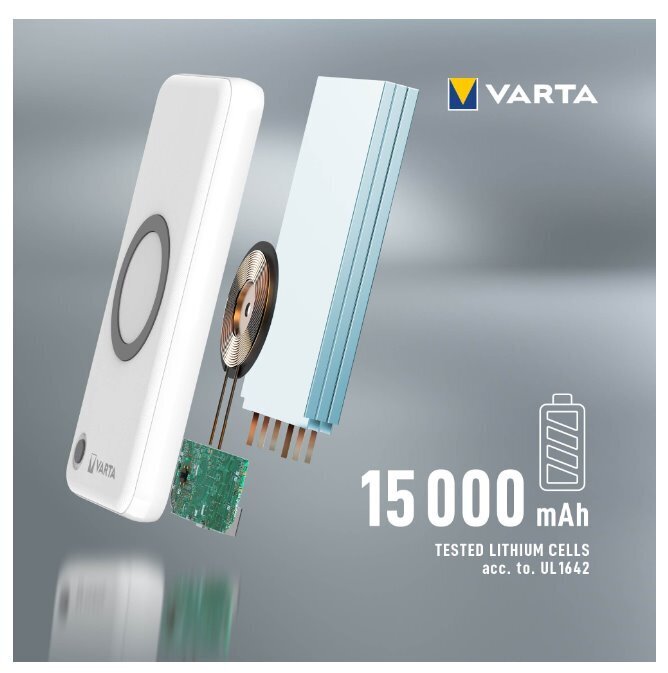 Varu toiteallikas Varta Wireless 15000mAh hind ja info | Akupangad | kaup24.ee