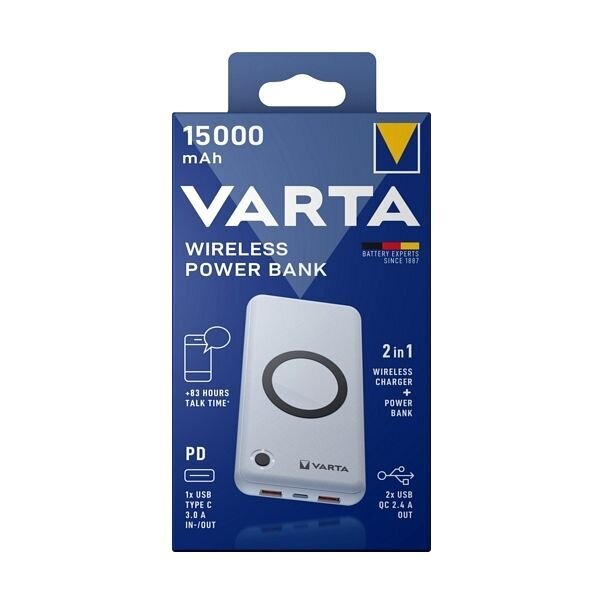 Varu toiteallikas Varta Wireless 15000mAh hind ja info | Akupangad | kaup24.ee