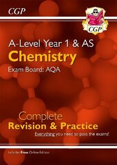 A-Level Chemistry: AQA Year 1 & AS Complete Revision & Practice with Online   Edition цена и информация | Развивающие книги | kaup24.ee