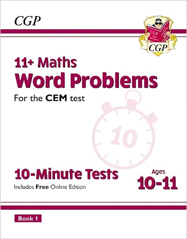 11plus CEM 10-Minute Tests: Maths Word Problems - Ages 10-11 Book 1 (with Online Edition) цена и информация | Laste õpikud | kaup24.ee