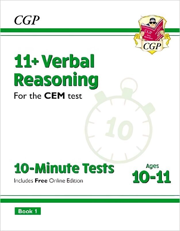 11plus CEM 10-Minute Tests: Verbal Reasoning - Ages 10-11 Book 1 (with Online Edition) hind ja info | Laste õpikud | kaup24.ee