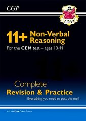 11plus CEM Non-Verbal Reasoning Complete Revision and Practice - Ages 10-11 (with Online Edition) hind ja info | Laste õpikud | kaup24.ee