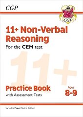 11plus CEM Non-Verbal Reasoning Practice Book & Assessment Tests - Ages 8-9 (with Online Edition) hind ja info | Laste õpikud | kaup24.ee