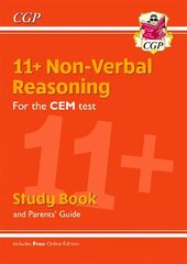 11plus CEM Non-Verbal Reasoning Study Book (with Parents' Guide & Online Edition) hind ja info | Laste õpikud | kaup24.ee