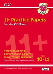 11plus CEM Practice Papers: Ages 10-11 - Pack 3 (with Parents' Guide & Online   Edition) цена и информация | Развивающие книги | kaup24.ee