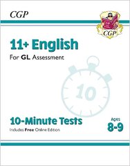 11plus GL 10-Minute Tests: English - Ages 8-9 (with Online Edition) цена и информация | Пособия по изучению иностранных языков | kaup24.ee