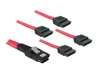 Delock Delock Cable mini SAS SFF-8087> 4 x SATA 7 pin 1 m hind ja info | USB jagajad, adapterid | kaup24.ee