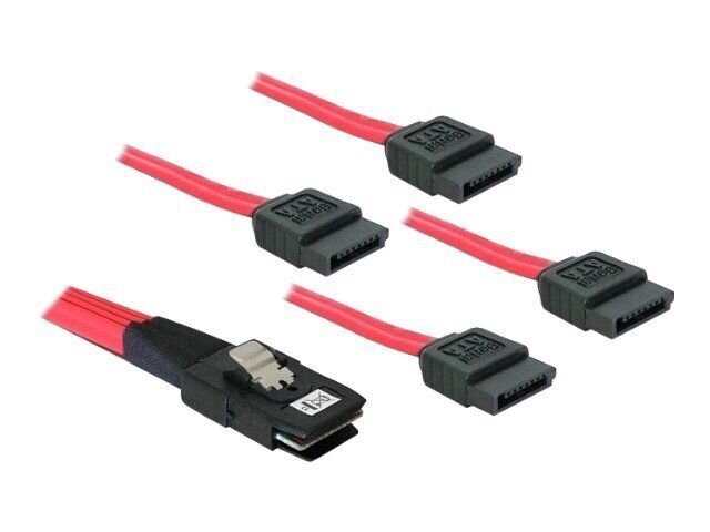 Delock Delock Cable mini SAS SFF-8087> 4 x SATA 7 pin 1 m цена и информация | USB jagajad, adapterid | kaup24.ee