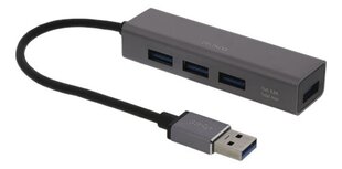 Deltaco UH-486 sąsajos šakotuvas USB 3.2 Gen 1 (3.1 Gen 1) Type-A 5000 Mbit/ai Pilka hind ja info | USB jagajad, adapterid | kaup24.ee