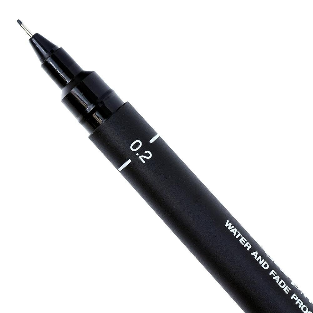 Uni Pin Fine Line Pens 6 Set, Black 