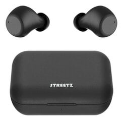 Наушники Streetz True Wireless Bluetooth 5 Black TWS-110 цена и информация | Наушники | kaup24.ee