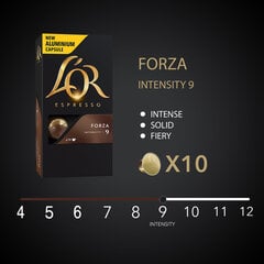 Kohvikapslid L'or Forza, 10 tk Nespresso® kohvimasinale hind ja info | Kohv, kakao | kaup24.ee
