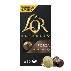 Кофейные капсулы L'OR FORZA, 10 капсул для кофемашин Nespresso® цена и информация | Кофе, какао | kaup24.ee