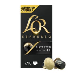 Кофейные капсулы L'OR RISTRETTO, 10 капсул с кофейными аппаратами Nespresso® цена и информация | Kohv, kakao | kaup24.ee