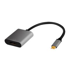 Переходник USB-C на DP/F, 4K/60 Гц, алюминий, 0,15 м цена и информация | Адаптеры и USB-hub | kaup24.ee