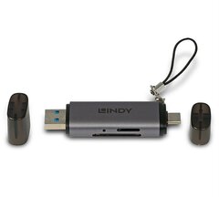 MEMORY READER USB3.2 C & A SD/43335 LINDY hind ja info | USB jagajad, adapterid | kaup24.ee