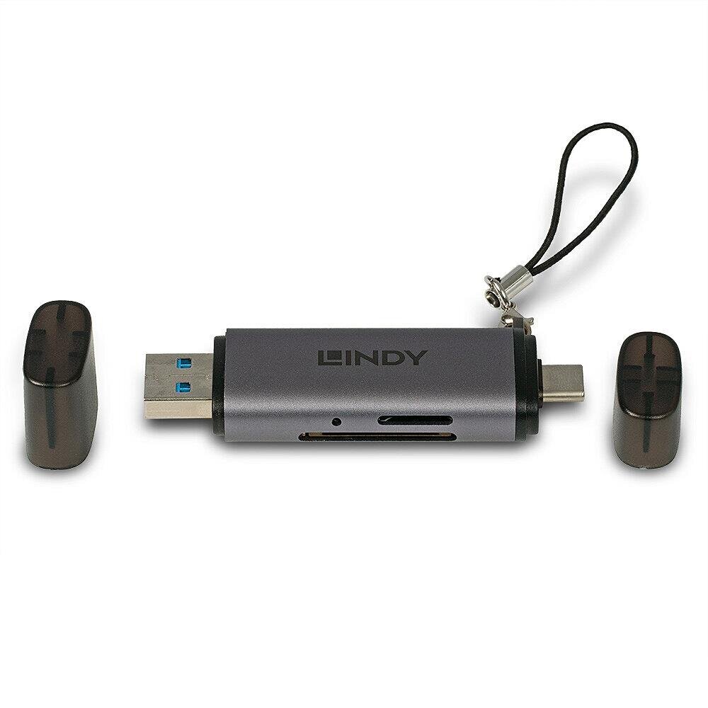 MEMORY READER USB3.2 C & A SD/43335 LINDY цена и информация | USB jagajad, adapterid | kaup24.ee