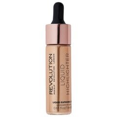 Valgustpeegeldav toode Makeup Revolution Liquid Highlighter, Euphoric Gold, 18 ml hind ja info | Päikesepuudrid, põsepunad | kaup24.ee