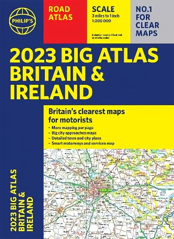 2023 Philip's Big Road Atlas Britain and Ireland: (A3 Paperback) hind ja info | Reisiraamatud, reisijuhid | kaup24.ee