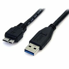 USB-kaabel-Mikro USB Startech USB3AUB50CMB  Must цена и информация | Кабели для телефонов | kaup24.ee