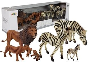 Safari loomad - Lõvid ja sebrad Figuuride komplekt hind ja info | Poiste mänguasjad | kaup24.ee