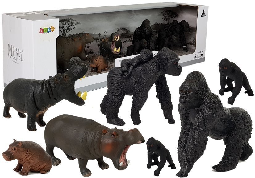Safari loomad (jõehobu, gorilla) цена и информация | Poiste mänguasjad | kaup24.ee