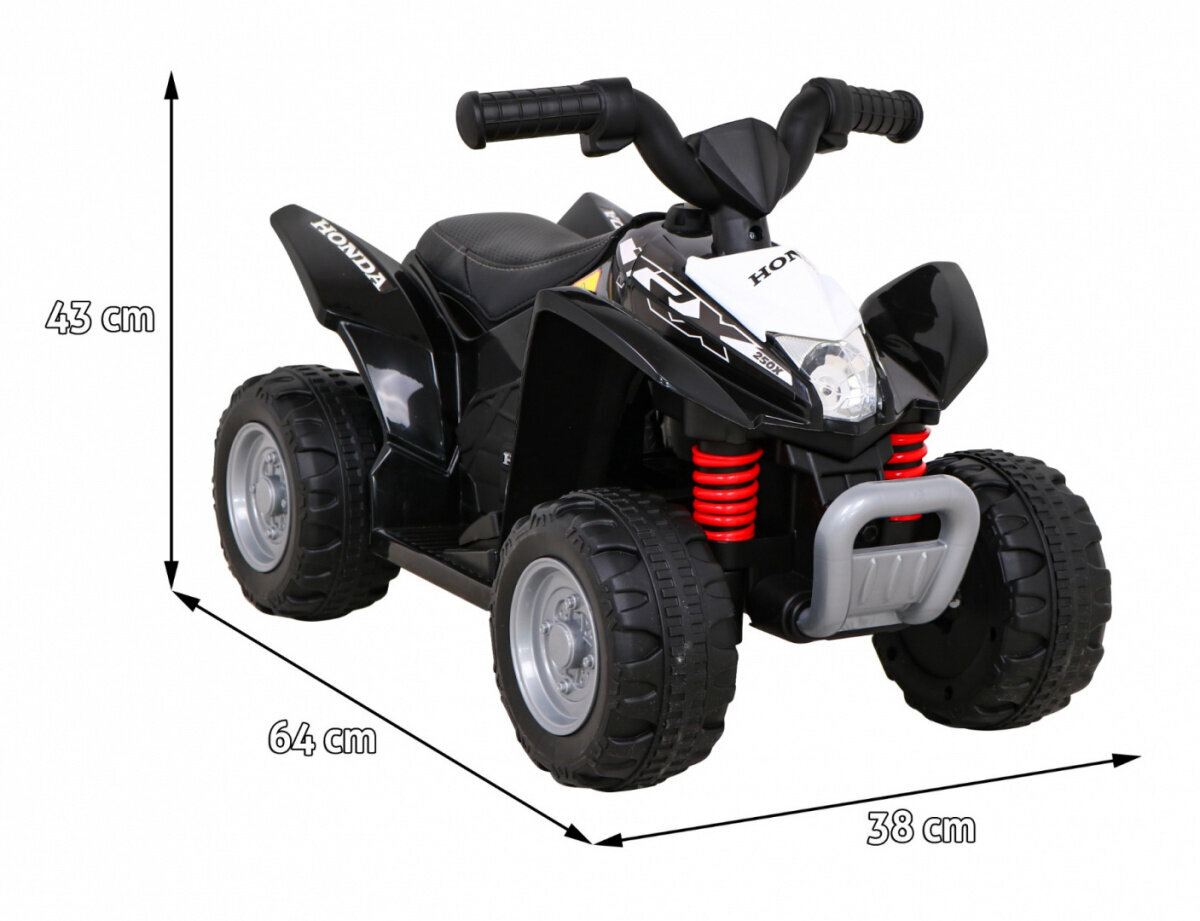 Quad Honda 250X TRX Quad Bike lastele, must цена и информация | Laste elektriautod | kaup24.ee