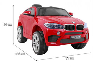 BMW X6M elektriauto lastele, punane hind ja info | Laste elektriautod | kaup24.ee