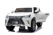 Lexus LX570 elektriline kahekohaline auto, valge цена и информация | Laste elektriautod | kaup24.ee