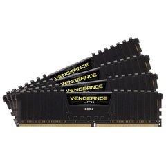 CORSAIR DDR4 3200MHz 32GB 4 x 288 DIMM Unbuffered 16-18-18-36 Vengeance LPX Black hind ja info | Operatiivmälu (RAM) | kaup24.ee