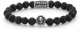 Rebel&Rose Helmestega käevõru Black Moon RR-8L021-S hind ja info | Meeste ehted | kaup24.ee
